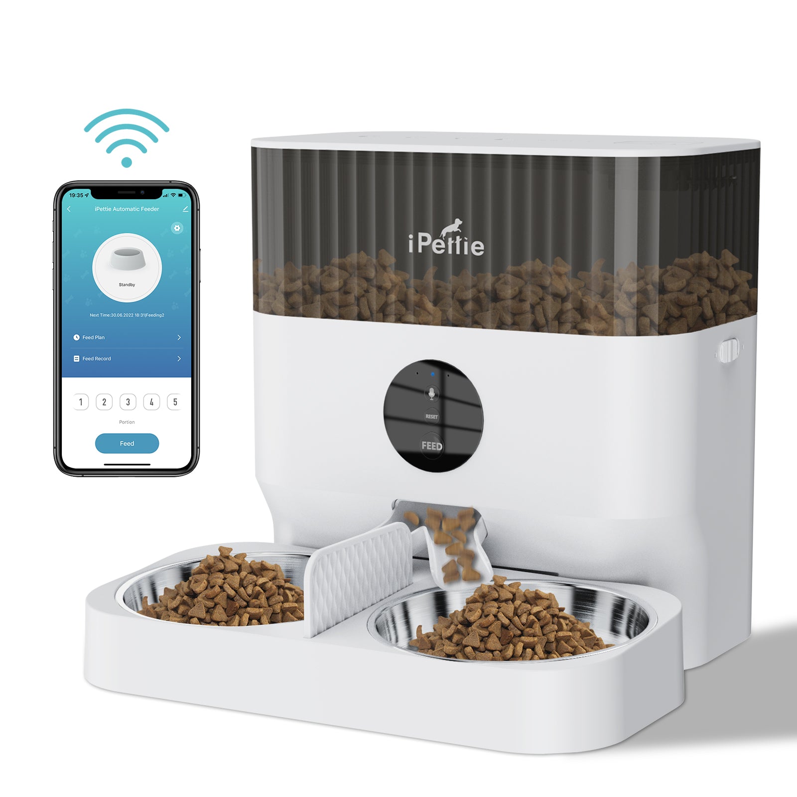 W5 WiFi Automatic Feeder for 2 Pets