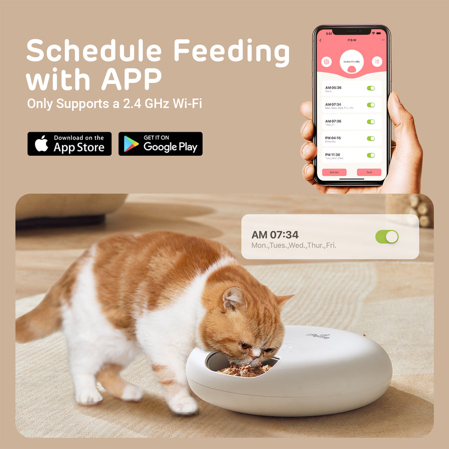 Donuts Frost 6 Meal Cordless Automatic Pet Feeder