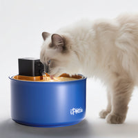 iPettie Ceramic Cat Water Fountain, 3.5L/118oz Cordless Pet Water Dispenser with 3 Water Modes, Ultra-Quiet Pump, Rechargeable 3000mAh Battery, BPA-