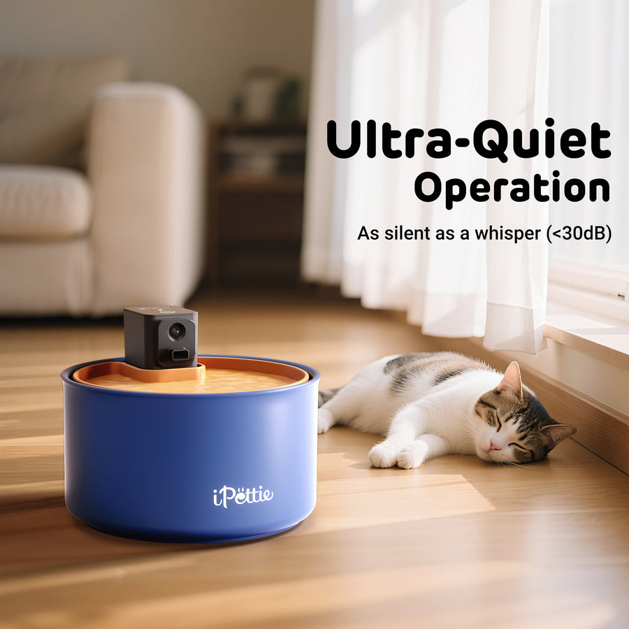 Ceramic Pet Water Fountain Battery Operated, 3.5L