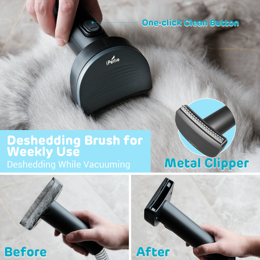 Pet Grooming Vacuum with 6-in 1 Grooming Kit