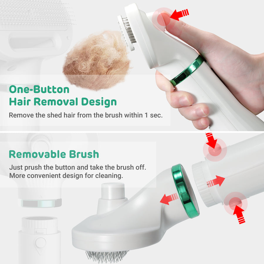 Pet Hair Dryer with Slicker Brush