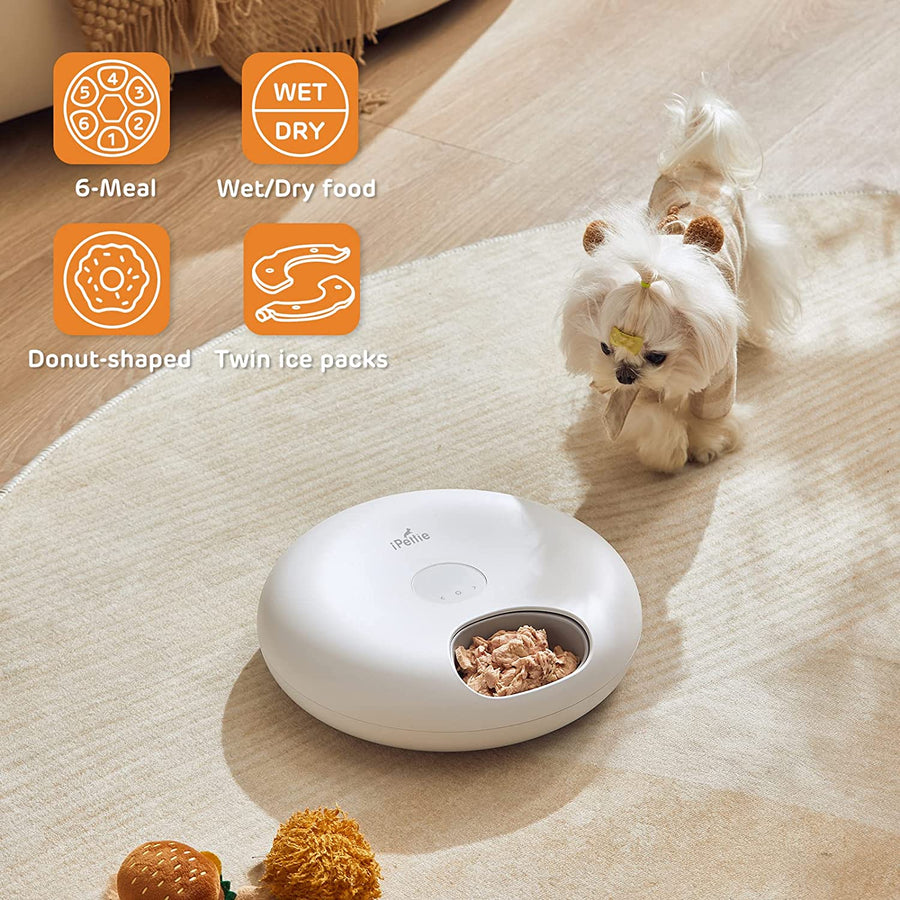 Treat Dispenser Dog Toys, Automatic Pet Feeder with Dual Power