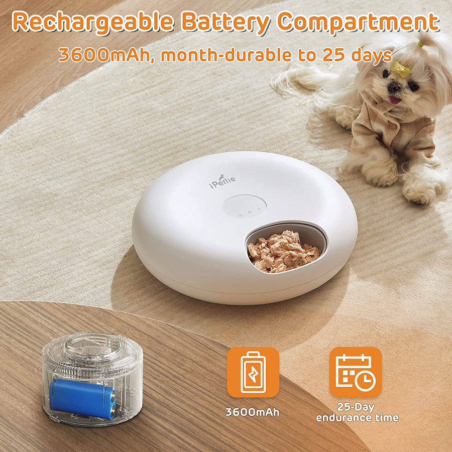 Treat Dispenser Dog Toys, Automatic Pet Feeder with Dual Power