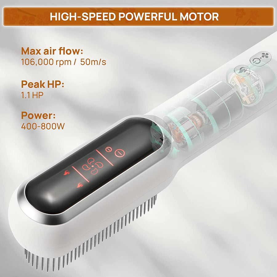 Ionic Pet Hair Dryer with Stainless Steel Hair Comb